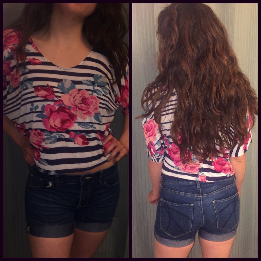 Cut Off Dark Denim Jean Shorts